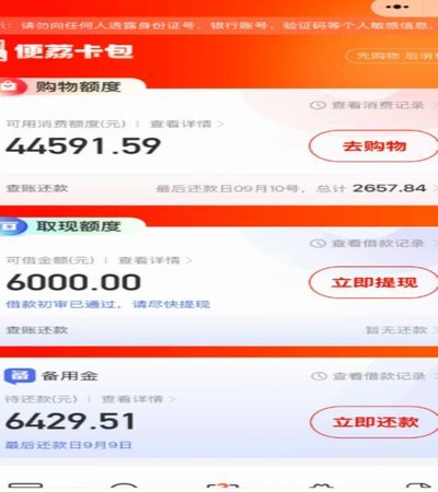 羊小咩购物额度提现秒到